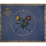 Queens Flag Woven Blanket -  50”x60”