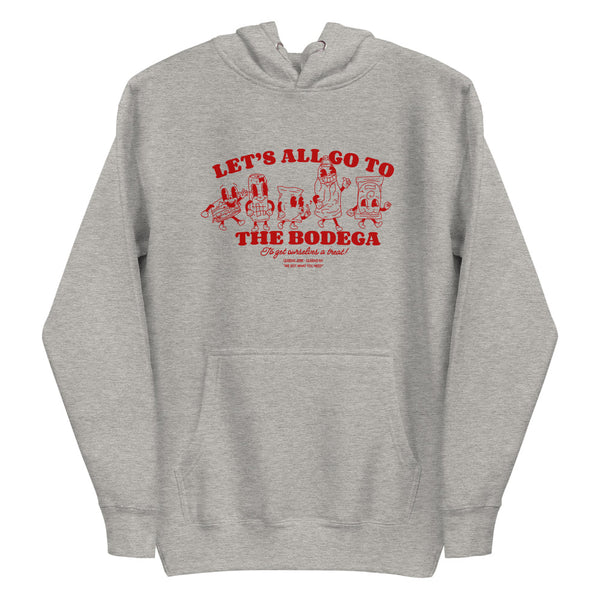 "Let's All Go to the Bodega" Premium Hoodie (Red design)