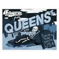 Greetings from Queens Graveyard Card