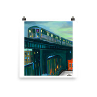 Above Ground 7 Train - 16” x 16” Poster